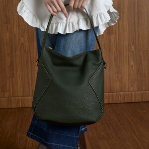 NWT Coco & Carmel Dark Green Leather Bag